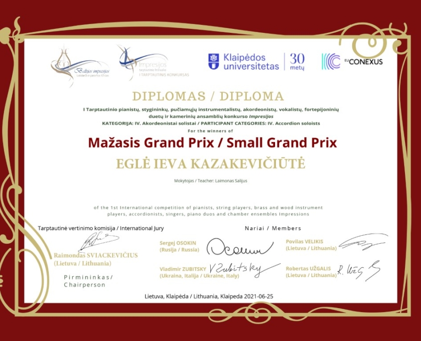 Mažasis Grand Prix: Eglė Ieva Kazakevičiūtė